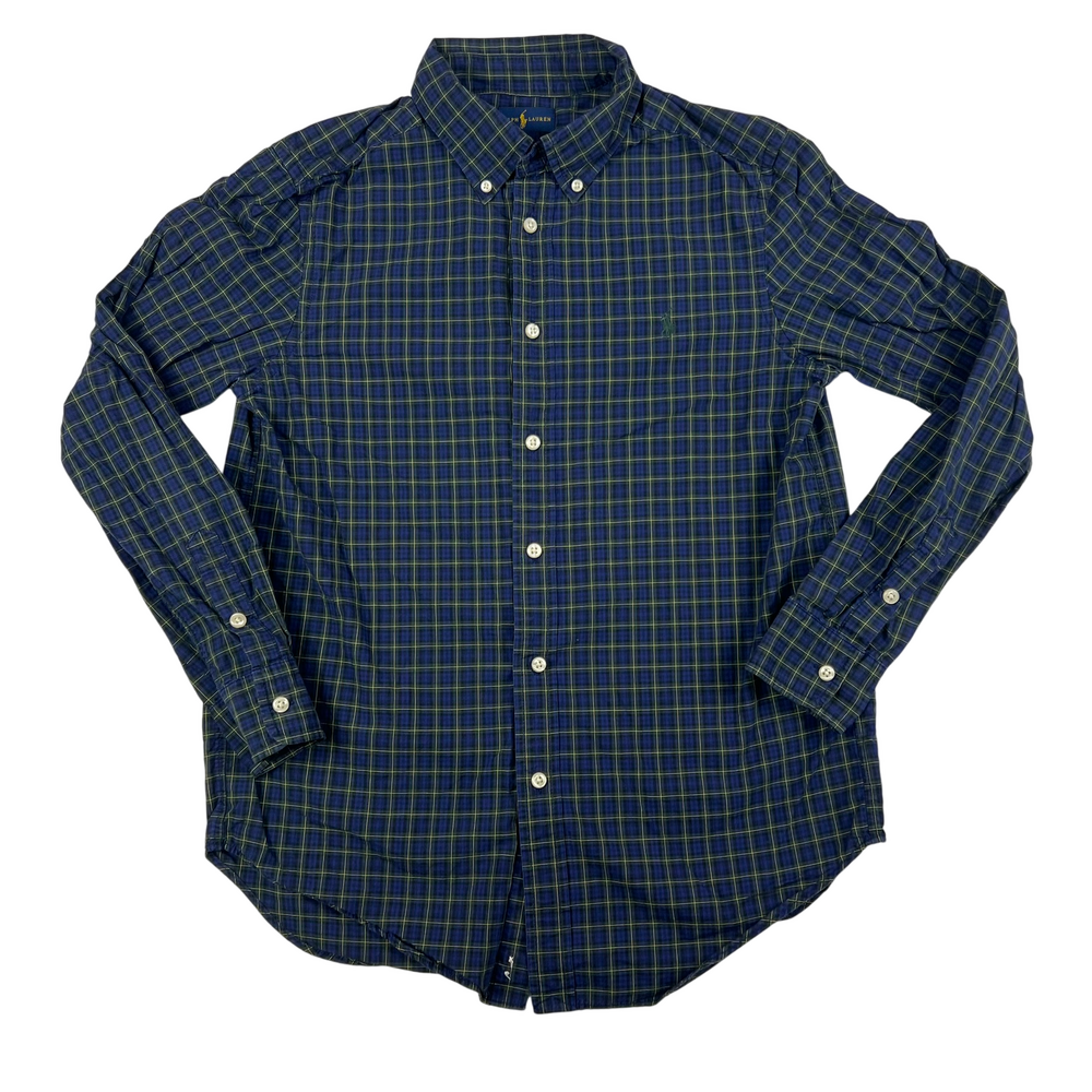 Ralph Lauren Shirt Youth Large Plaid Button Down Long Sleeve Classic Casual